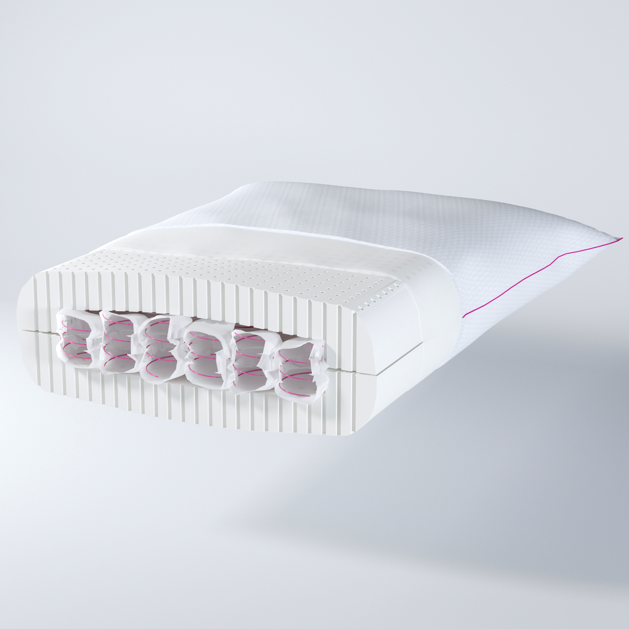 view of a cut sleepit below to see what is inside